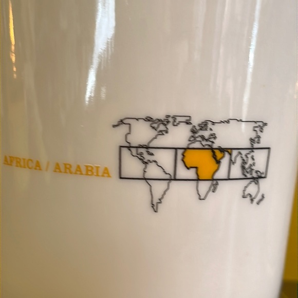 Starbucks 2005 Coffee Mug Kenya Africa Arabia Map Elephant 16 oz Tea Cup Yellow - Picture 10 of 10